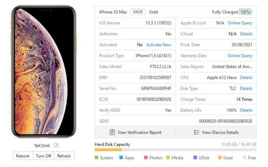 Apple iPhone XS MAX (64gb) World Unlocked (A1921) Gold {iOS15} Brand-New/ Sealed