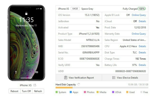 Apple iPhone XS (64gb) Verizon Unlocked (A1920) Refurbished {iOS15}97% New Battery