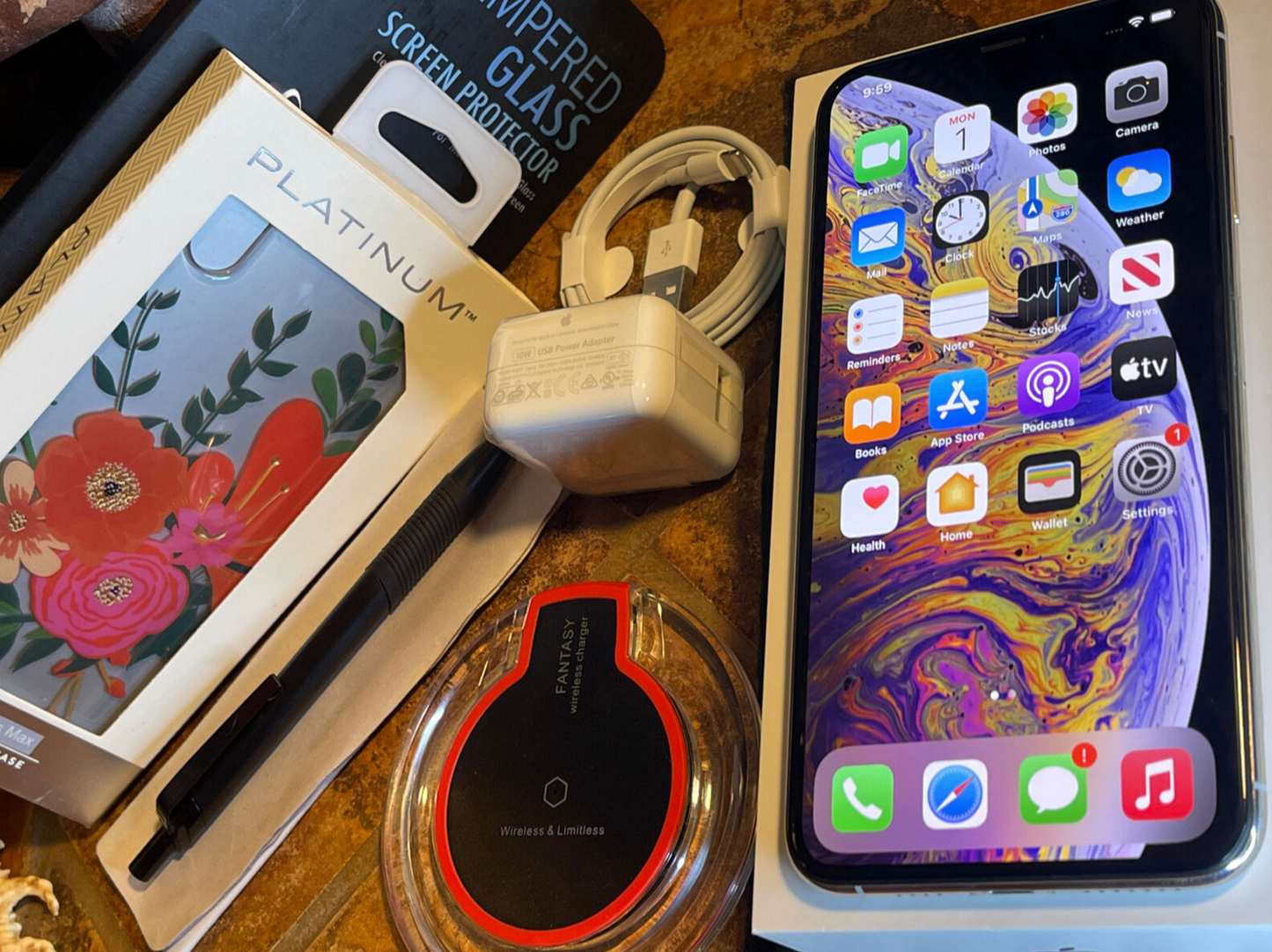Apple iPhone XS MAX (64gb) Verizon World-Unlocked (A1921) Silver {iOS14}88% Untethered JailBroken