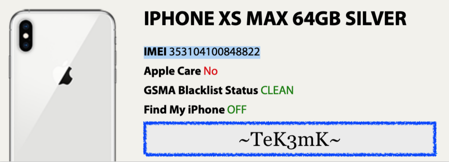 Apple iPhone XS MAX (64gb) Verizon World-Unlocked (A1921) Silver {iOS14}88% Untethered JailBroken