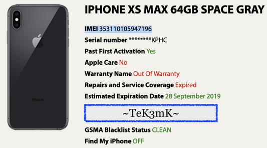 Apple iPhone XS MAX (64gb) World-Unlocked Verizon (A1921) FMI-OFF {Water Damage} Needs Repair