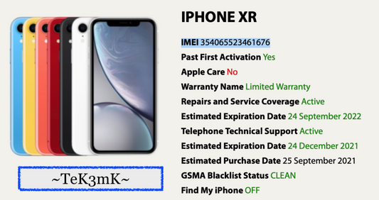 Apple iPhone XR (64gb) Check IMEI: Blacklisted (A1984) Black {iOS13}100% AppleCare NEW