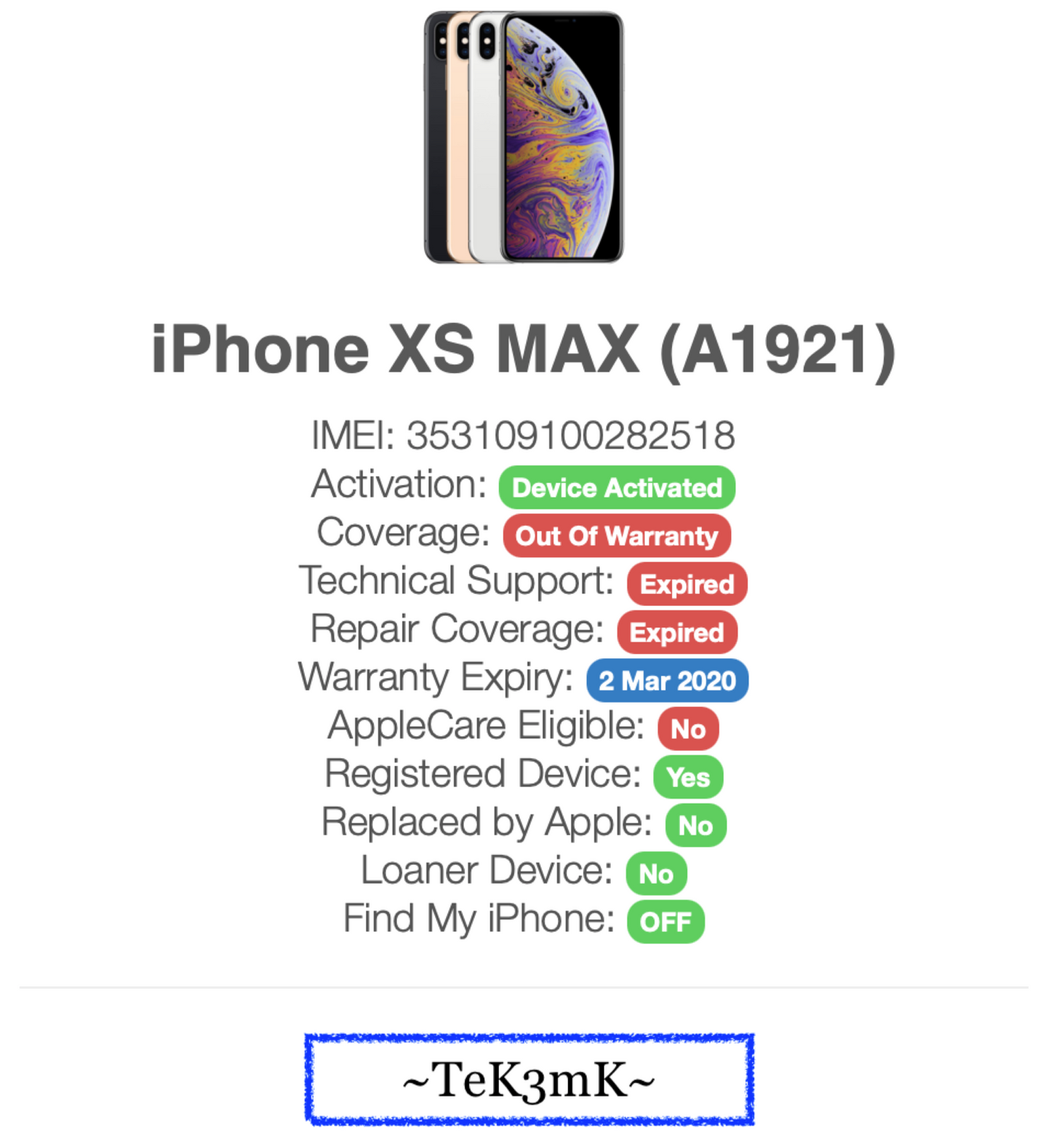 Apple iPhone XS MAX (64gb) LTE Unlocked (A1921) Untethered Jailbroken {iOS14}97%