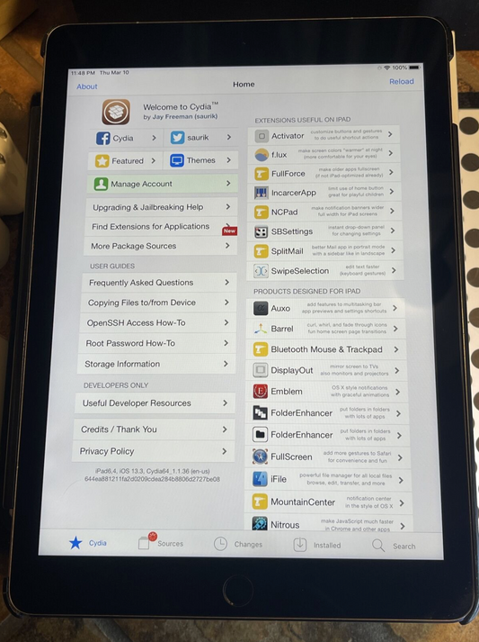 Apple iPad Pro 9.7in (32gb) Cellular Unlocked (A1674) MiNT Display {iOS13}93% JailBroken
