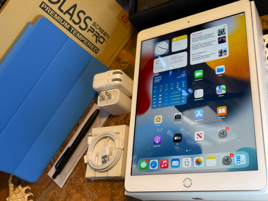 Apple iPad 7th (32gb) Wi-Fi (A2197) 10.2in: Silver {iOS15}100% Battery