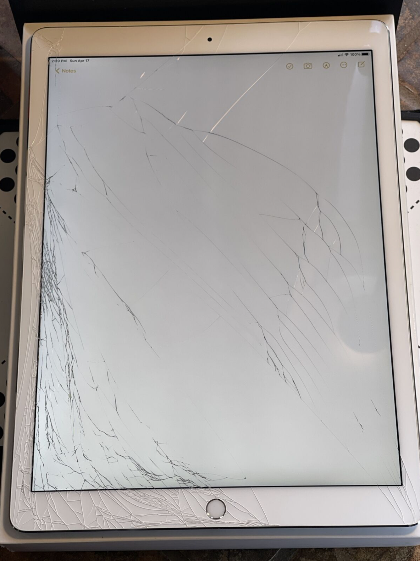 Apple iPad Pro 12.9 2nd (256gb) Cellular Unlocked (A1671) Fractured {iOS14.8}90%