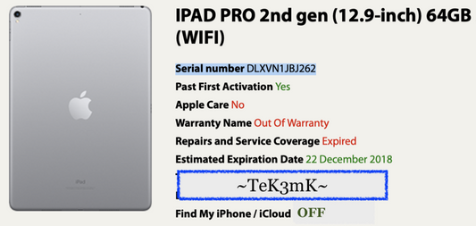 Apple iPad Pro 12.9 2nd (64gb) Wi-Fi (A1670) Needs LCD Repair {iOS12}93% FMI-OFF