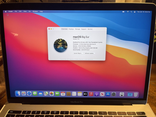 Apple MacBook Pro 13in Laptop (2017) 128gb SSD (A1708) 2.3 gHz i5 8gb RAM {READ}