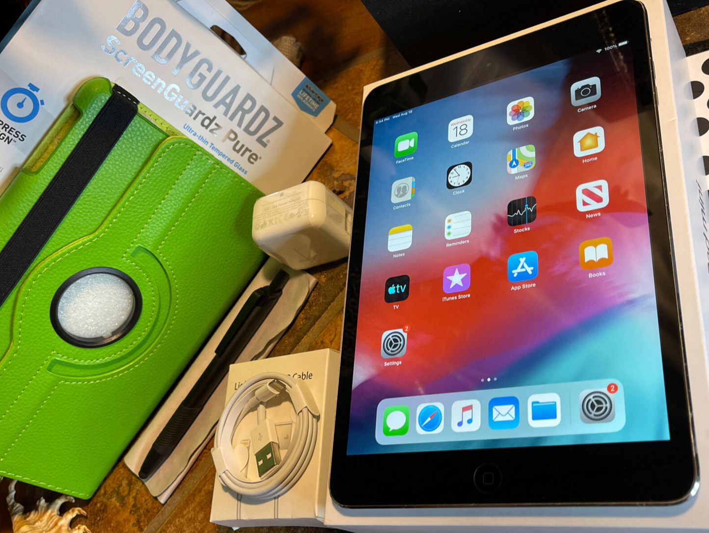 Apple iPad mini 2 (32gb) Wi-Fi (A1489) Retina 7.9in {iOS12}90% Smart Folio MiNT
