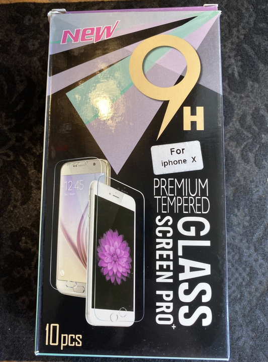 9H Tempered Glass PRO Screen Protector {Apple iPhone X/ XS/ 11 Pro} LOT of 10x