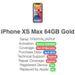 Apple iPhone XS Max (64gb) Unlocked (A1921) Gold {iOS14}92% JailBroken