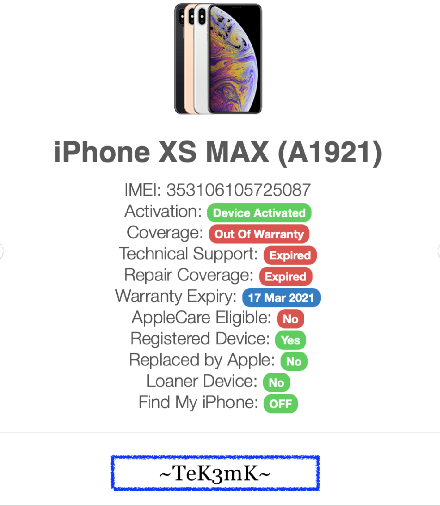 Apple iPhone XS MAX (64gb) World Unlocked (A1921) Black {iOS14} Pristine Display