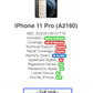 Apple iPhone 11 Pro (64gb) World-Unlocked (A2160) Midnight Green {iOS14}97%