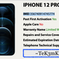 Apple iPhone 12 Pro (256gb) 5G Unlocked (A2341) WORKING: LCD Damaged {iOS15}94%