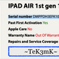 Apple iPad Air 1st gen (16gb) WiFi (A1474) 9.7" MiNT {iOS12}93% Pristine Display
