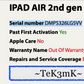 Apple iPad Air 2 (16gb) Wi-Fi (A1566) Retina 9.7in: Defender {iOS11}94% Fracture {JailBreak-able}