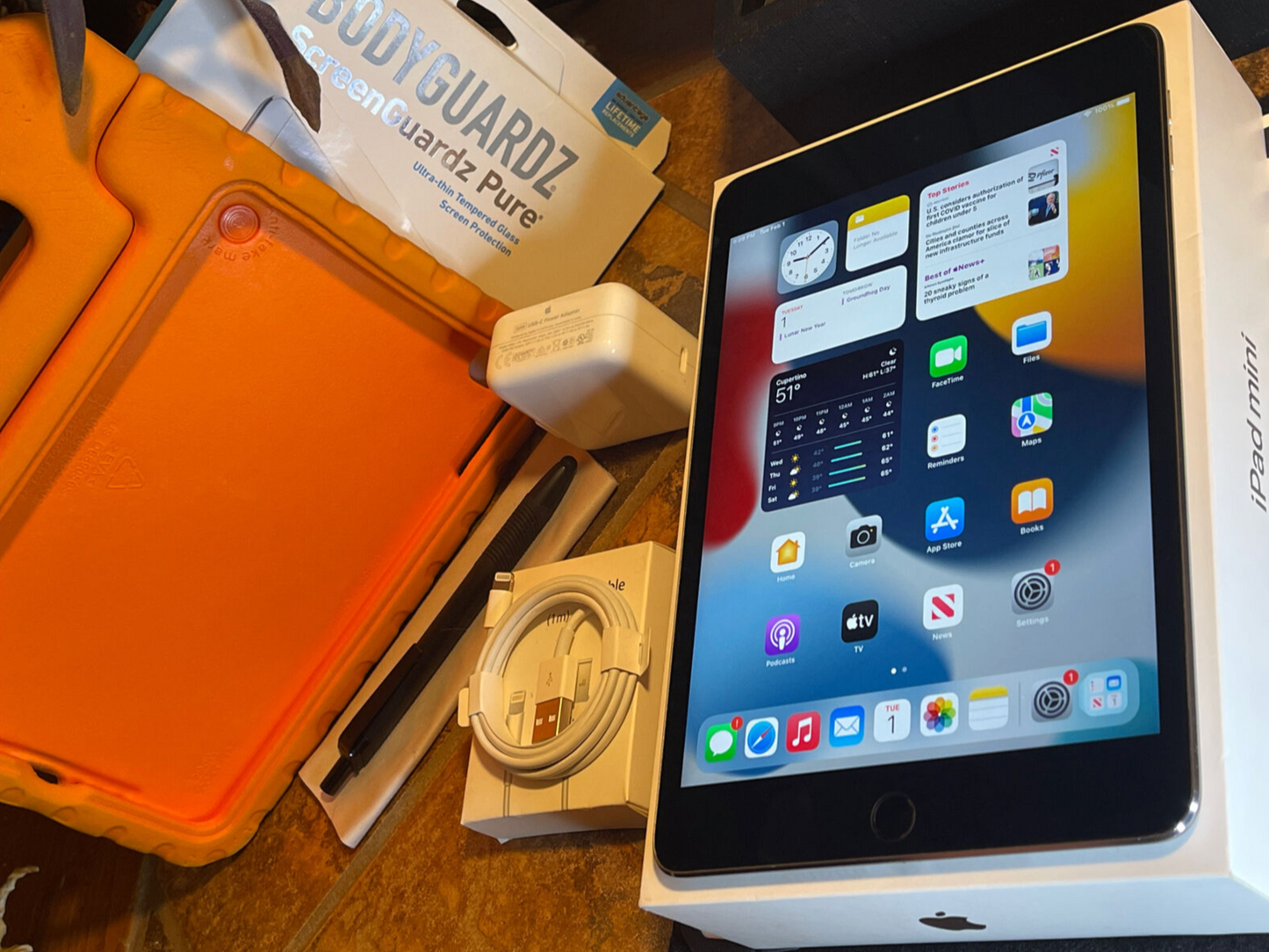 Apple iPad mini 4 (64gb) Wi-Fi (A1538) 7.9in Space Grey {iOS15}88% Kids-FoamCase