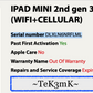 Apple iPad mini 2 (32gb) Cellular Unlocked (A1490)7.9in {iOS12}93% MiNT Verizon