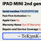 Apple iPad mini 2 (32gb) Wi-Fi (A1489) Retina 7.9in {iOS12}90% Smart Folio MiNT