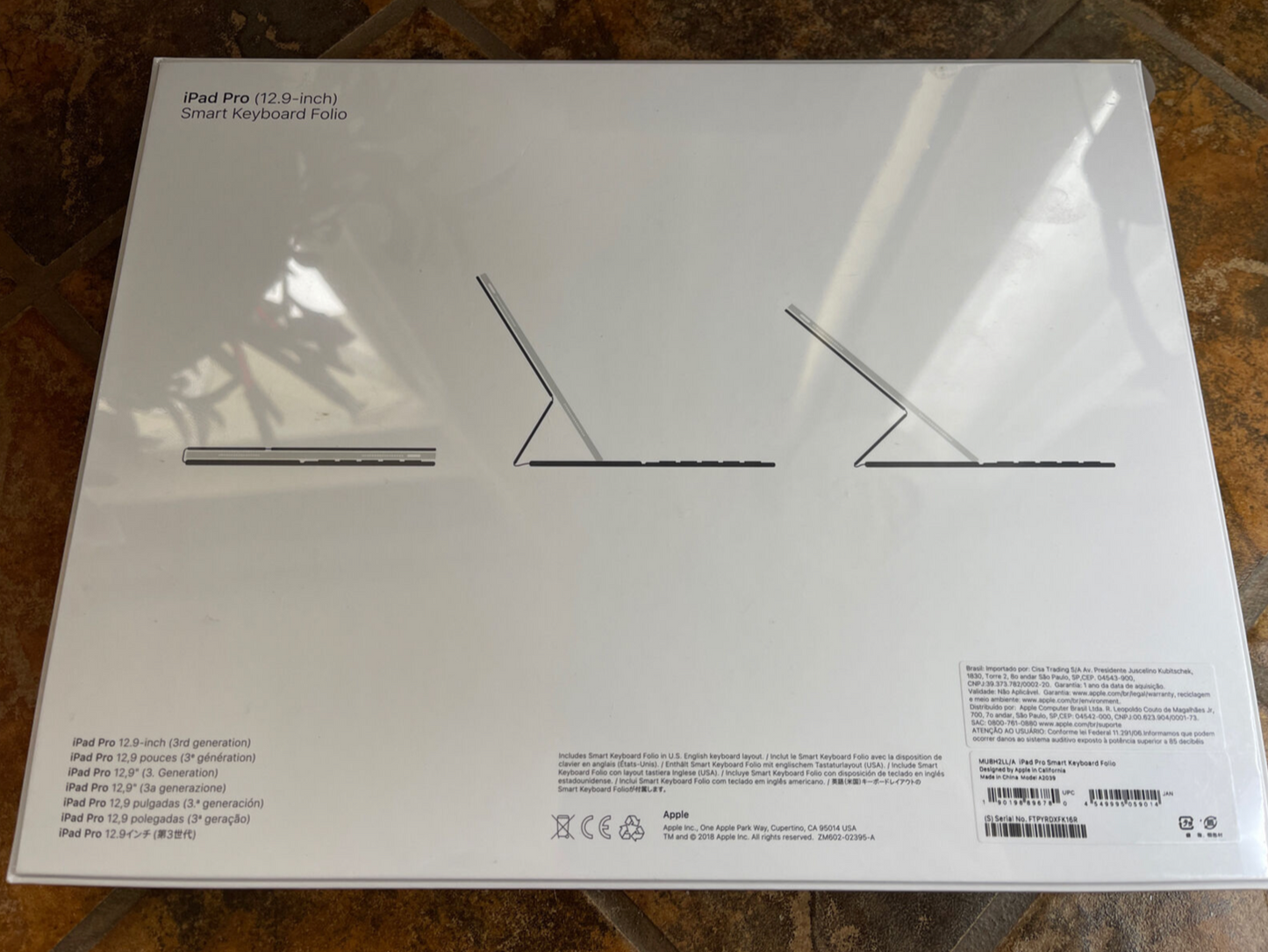 Apple Smart Keyboard Folio Case (iPad Pro 12.9in 3rd) A2039 {SEALED/ BRAND-NEW}