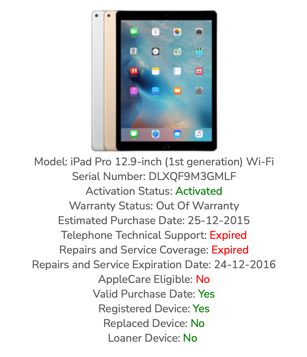 Apple iPad Pro 12.9in 1st (32gb) Wi-Fi (A1584) FMI-ON {iOS13} iTunes Error PARTS